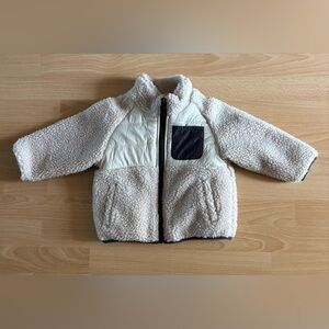 Zara Cream and Black Kids Puffer Jacket